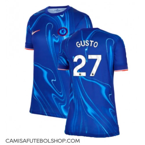 Camisa de time de futebol Chelsea Malo Gusto #27 Replicas 1º Equipamento Feminina 2024-25 Manga Curta